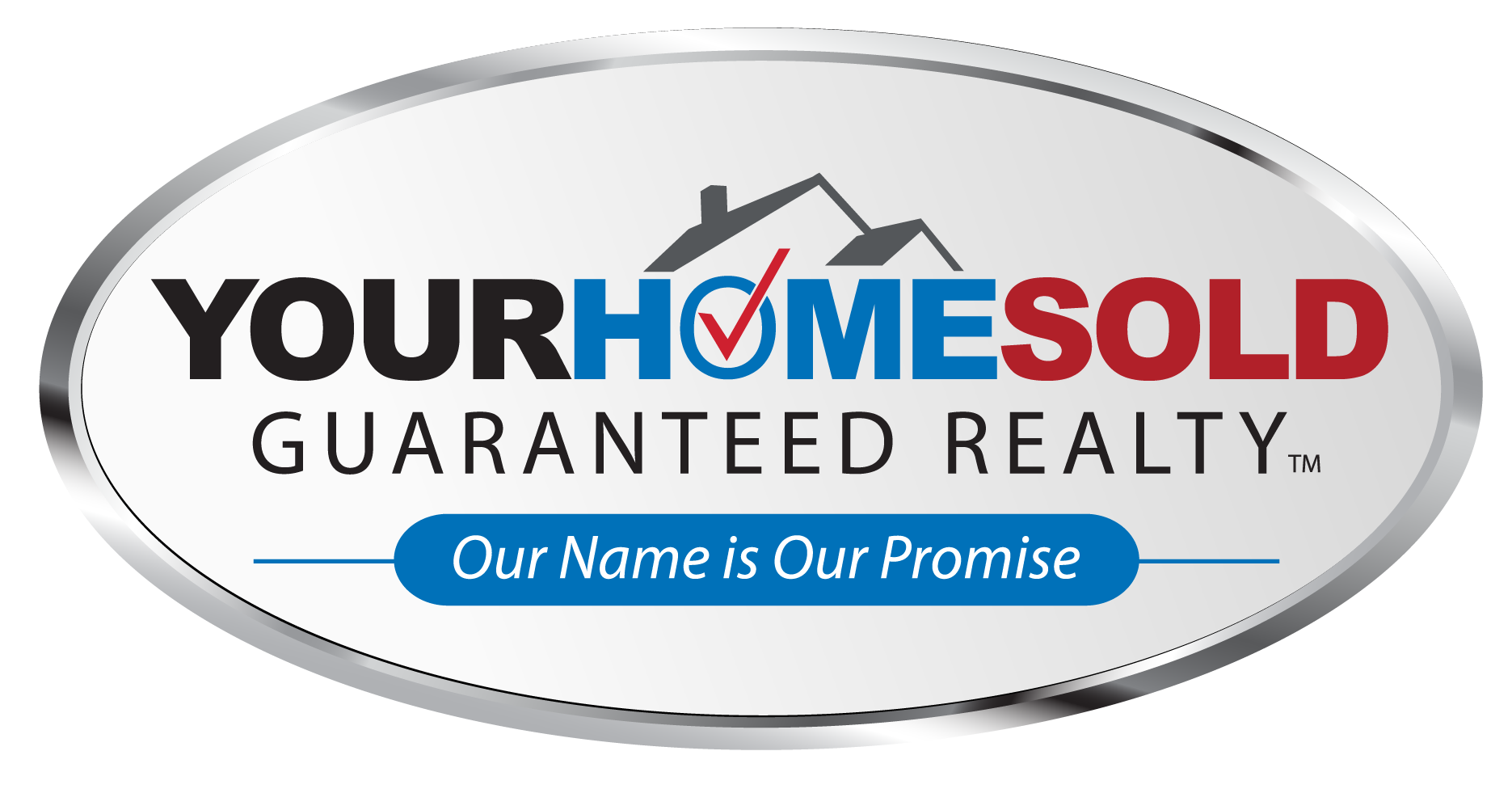 Your Home Sold Guaranteed Realty Logo Oval Silver